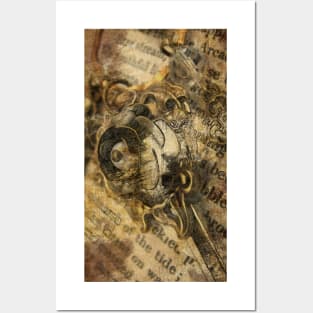 Vintage rose steampunk Posters and Art